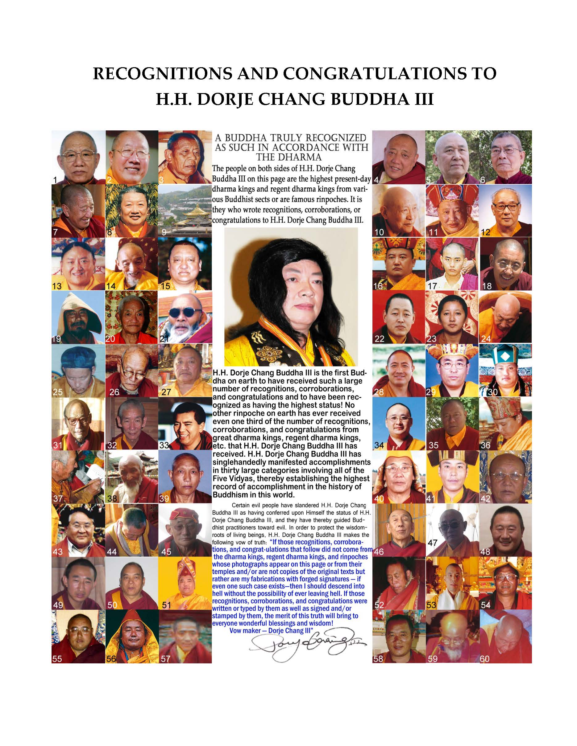 Buddha, Dorje Chang Buddha, Master Wan Ko Yee, Master Yi Yungao, Buddha Shakyamuni, Shakyamuni Bodhisattva, Buddha Amitabha